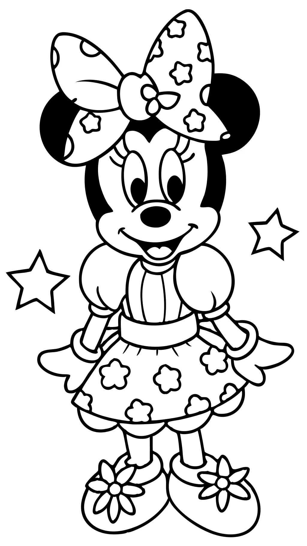 Minnie mouse para colorear de libros para colorear